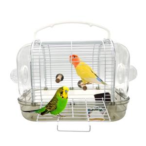 IYOIYA 鳥 キャリー 透明 アクリル インコ キャリーケース 止まり木付き 餌入れ 文鳥 セキセイインコ 通院 移動用 ケージ