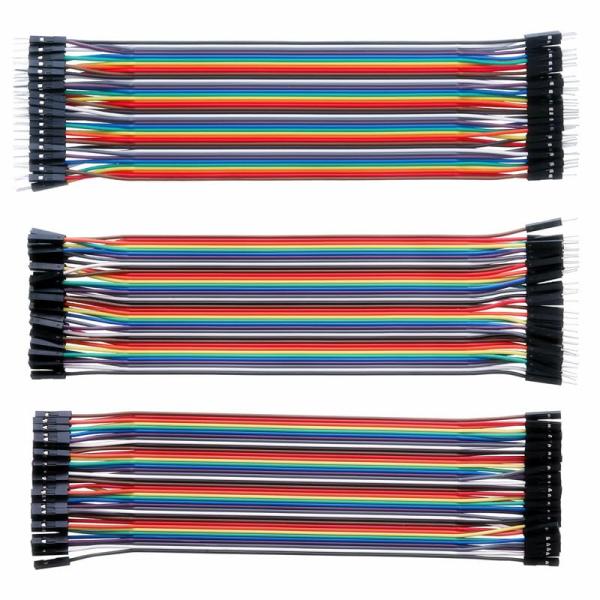 LEAUNGYOO 120pcs多色デュポンワイヤー、arduino用ワイヤ?ゲ?ジ28AWG オス...