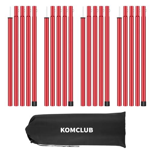 KOMCLUB タープポール テントポール アミル製 全長194.5cm 直径19mm 4本セット ...