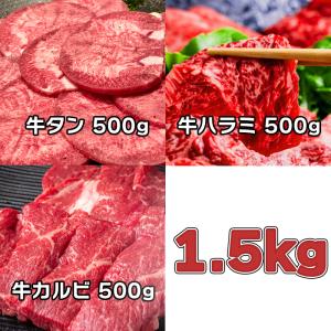 【BBQ Dセット】1.5kg 4人前 6人前 牛タン カルビ ハラミ 焼肉 焼肉セット 大容量 バーベキュー BBQ キャンプ キャンプ飯 ファミリー ＧＷ あすつく｜fmp1shop