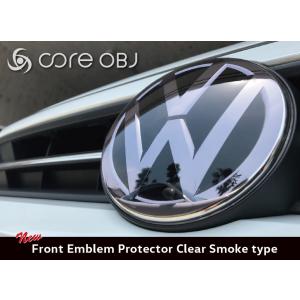 core OBJ Front Emblem Protector for Volkswagen クリアスモーク