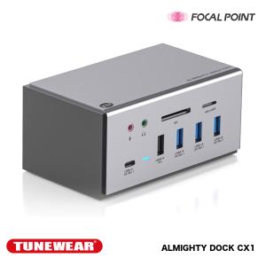 ALMIGHTY DOCK CX1 USBハブ ドッキングステーション 17-in-1 USB-A USB-C HDMI VGA 3.5mmステレオミニプラグ 4K FullHD