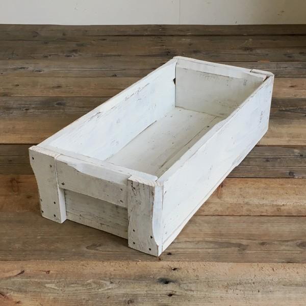 アンティークボックス 幅28-1 ホワイト  木製ボックス リサイクルウッド