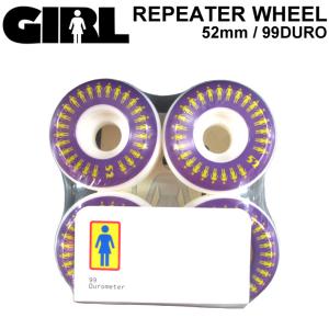 在庫限り GIRL WHEEL REPEATER WHEEL ガール ウィール 52mm 99DURO(99A) G-1 スケートボード スケボー SK8｜follows