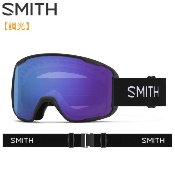 25-26 SMITH ゴーグル スミス Preview プレビュー Black 調光レンズアジアン...