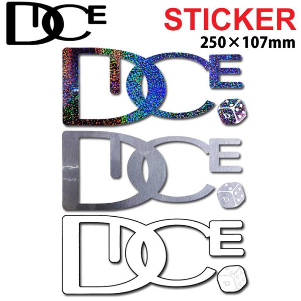 DICE ダイス STICKER ダイカット ロゴ / Lサイズ カッティング ステッカー シール ...