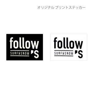 follows 限定ステッカー プリントステッカー シール 四角 アクセサリー 2カラー 80×60mm フォローズ H-1~2