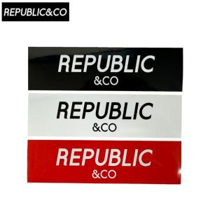 REPUBLIC &CO リパブリック ステッカー BOX LOGO STICKER ボックス ロゴ シール ウェア スノーボード アウトドア キャンプ 釣り｜follows