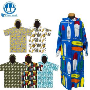 DECANT デキャント お着替えポンチョ COTTON PULL OVER PONCHO プルオーバー かぶり  サーフィン マリンスポーツ バスタオル 便利グッズ