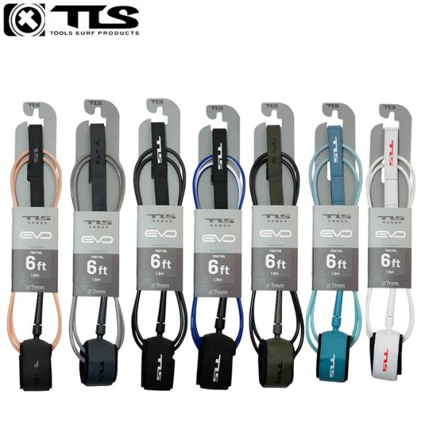 26 ツールス サーフィン リーシュコード TLS EVO FIVE STAR 6ft FISH サ...