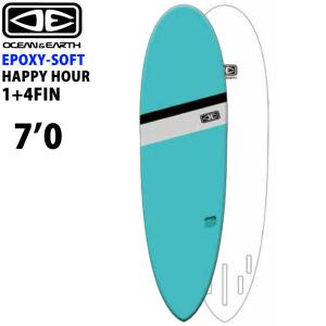 OCEAN＆EARTH オーシャンアンドアース サーフボード HAPPY HOUR EPOXY SOFT 7’0 SINGLE-QUAD 5プラグ ソフトサーフボード ファンボード [送料無料]｜follows