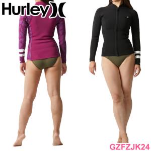 2024 Hurley ウェットスーツ ハーレー ジャケット [GZFZJK24] レディース ADVANTAGE PLUS 2mm ZIP JACKET FRONT ZIP フロントジップス サーフィン｜follows