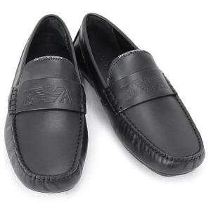 【アウトレットセール】エンポリオアルマーニ EMPORIO ARMANI 靴メンズ ドライビングシューズ ローファー ブラック (X4B140 XM969 00002 BLACK) 21AW｜fontana2014