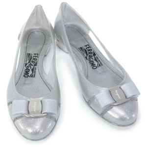 訳あり サルヴァトーレ フェラガモ Salvatore Ferragamo (VARA JELLY 0726366 SILVER GLITTER) 22SS シルバーグリッター 靴 レディースラバーシューズ パンプス｜fontana2014