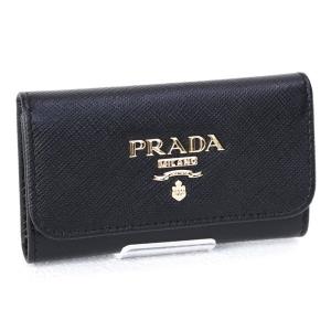 プラダ PRADA キーケース SAFFIANO METAL キーケース カーフ ブラック (1PG222 QWA F0002 BLACK) 19AW｜fontana2014