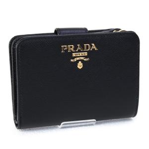 プラダ PRADA 財布 SAFFIANO METAL 折財布 カーフ ブラック (1ML018 QWA F0002 NERO) 19AW｜fontana2014