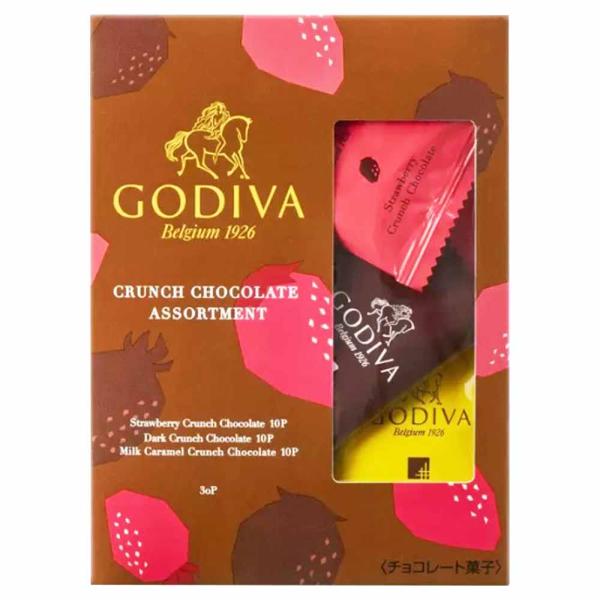 GODIVA ゴディバ クランチ チョコレート アソートメント 3種類 30粒 プレゼント ギフト ...