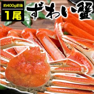 1週間以内のみ指定可能 身入り抜群味噌も極上 ズワイガニ姿1尾 約400g前後 ボイル加熱済み 冷凍