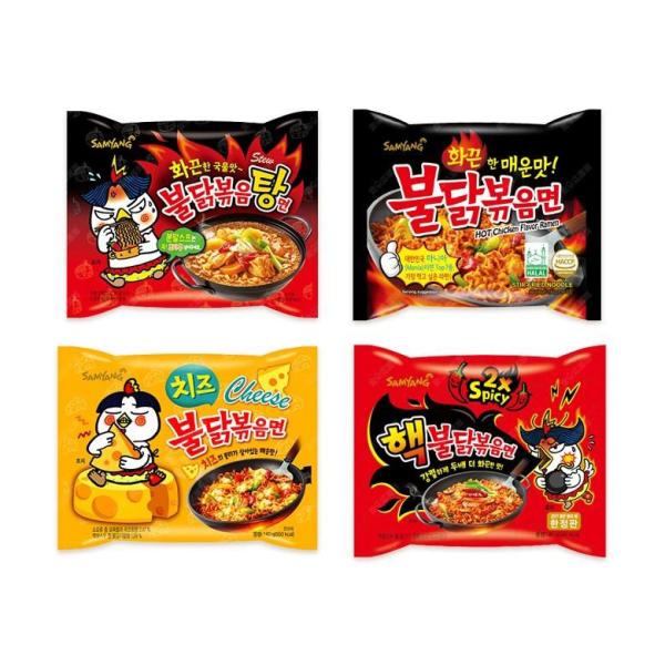 ブルダック炒め麺 8種から選べる 最大40袋 / ブルダック炒め麺 辛さ2倍 チーズ 湯麺 クリーム...