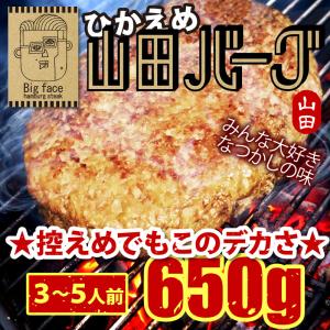 巨大 ハンバーグ 控え目 山田バーグ 650g 山田バーグ ハーフサイズ BBQ バーベキュー パーティ キャンプ｜foodyamadaya