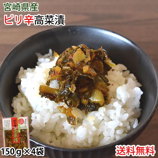 辛子高菜漬 高菜 漬物 600g（150g×4袋） 送料無料 ポッキリ お試し お取り寄せ 宮崎県産...