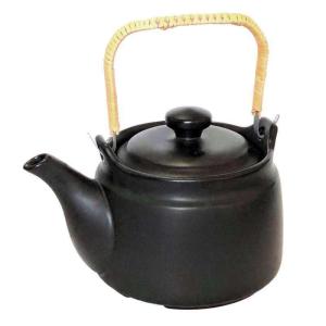 急須 煎じ 薬用 ハーブ ティーポット 常滑焼 耐熱土瓶 黒 中 1500cc