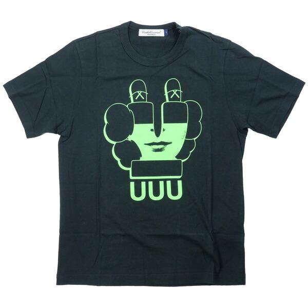 アンダーカバー UNDERCOVER ×KAWS UUUロゴプリントTシャツ 黒 Size【1】 【...