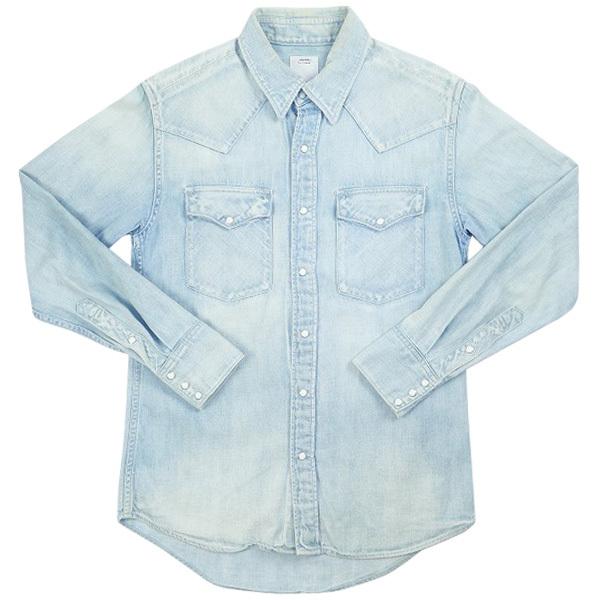 ヴィズヴィム VISVIM DENIM WESTERN SHIRTS ウォッシュ加工デニム長袖シャツ...