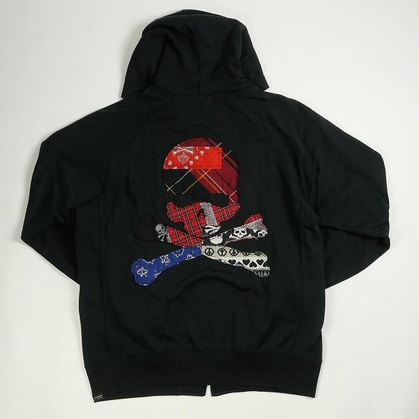 マスターマインド MASTER MIND バックパッチワークスカルパーカー 黒 Size【S】 【中...