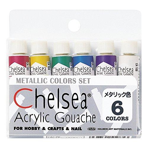 アクリルカ゛ッシュ メタリック6色セット