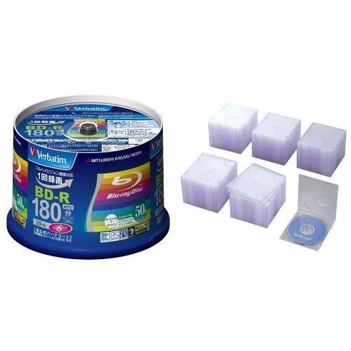 三菱化学メディア Verbatim BD-R(Video) 1回録画用 180分 1-6倍速 50枚...