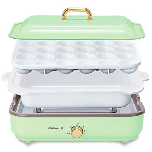 アイリスオーヤマ ホットプレート たこやき器 温度調節機能付き 保証付き PHP-1002TC-G ...