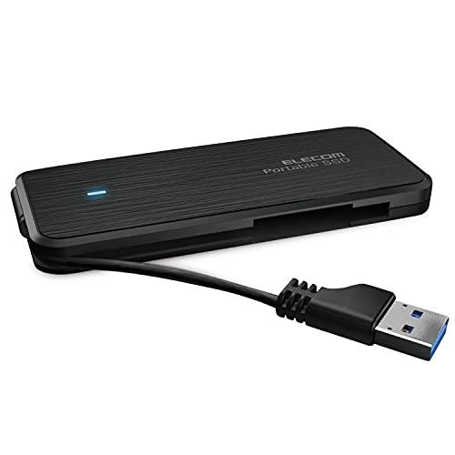 エレコム SSD 外付け 500GB USB3.2 Gen1 読出最大410MB/秒 コンパクト ポ...