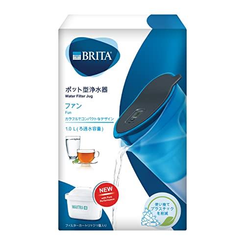 ブリタ 浄水ポット ファン ブルー ろ過水容量1.0L 全容量1.5L マクストラプラス カートリッ...