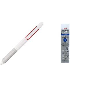 【セット買い】三菱鉛筆 3色ボールペン ジェットストリームエッジ3 0.28 ホワイトレッド SXE3250328W15 & ボールペン替芯 ジ