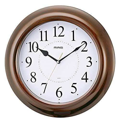 MAG(マグ) 掛け時計 アナログ 桜花 静音 連続秒針 木目調 ブラウン W-518BR-Z