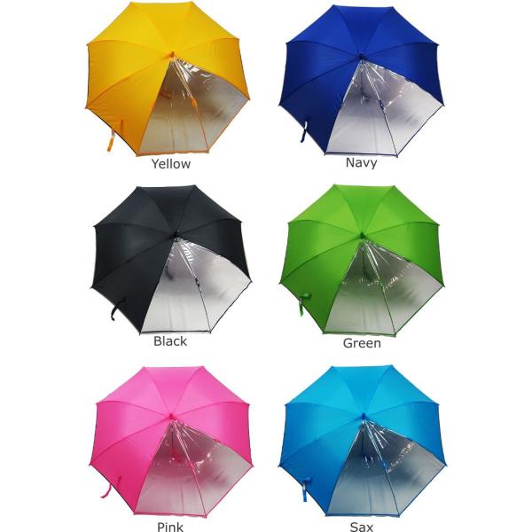 【あすつく】58cm 学童傘 2コマ窓付き 反射帯付き ワンタッチ ジャンプ傘 グラスファイバー骨 ...