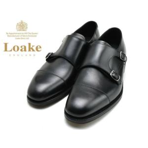 ローク ダブルモンクストラップ Loake CANNON ブラック メンズ ビジネスシューズ