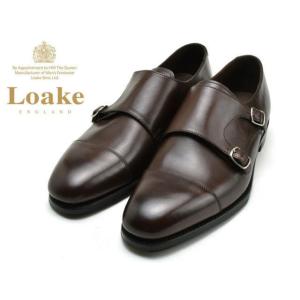 ローク ダブルモンクストラップ Loake CANNON ダークブラウン メンズ ビジネスシューズ