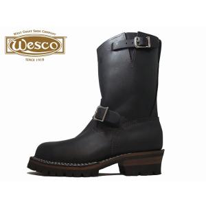 ウエスコ ボス エンジニアブーツ Wesco CUSTOM BOSS 7709100 カスタム ボス 9インチ BLACK ブラック ブラウンソール｜foot-time