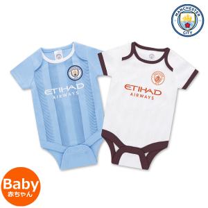 マンチェスターシティ ベビー ロンパース ボディースーツ 2枚セット 赤ちゃん プレゼント 服 23/24 2023 2024｜football-life