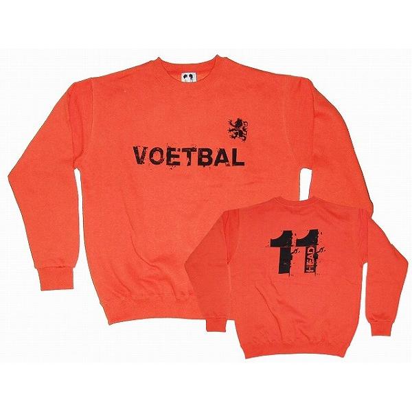 11HEAD　オランダ代表タイプ VOETBAL トレーナー[オレンジ]【ワールドカップ関連】