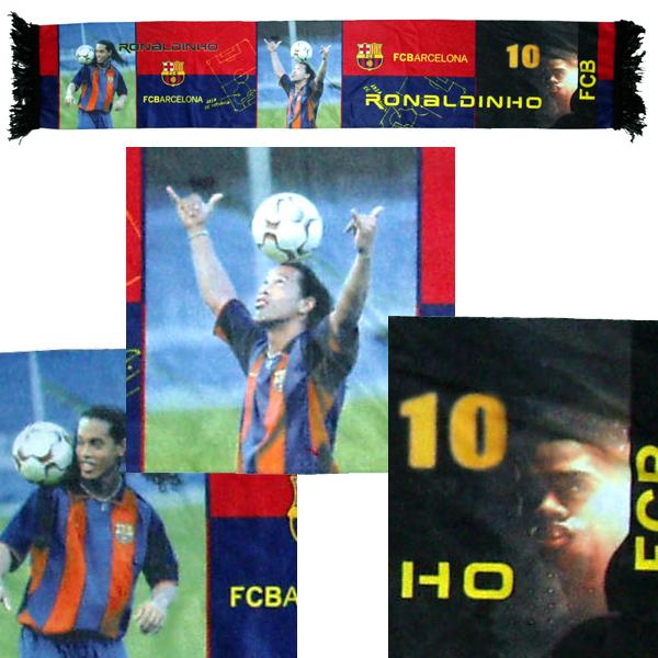 F.C.バルセロナ(オフィシャル)　ロナウジーニョ　サテンマフラー