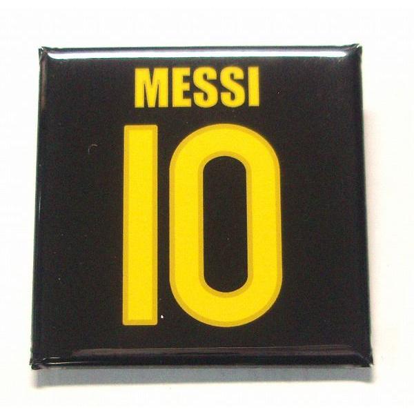 メッシ(FCバルセロナ 10)缶バッジ〔AWAY〕