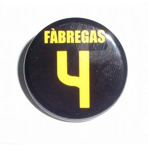 セスクファブレガス(FCバルセロナ 4)ユニフォーム缶バッジ〔AWAY〕｜footballfan