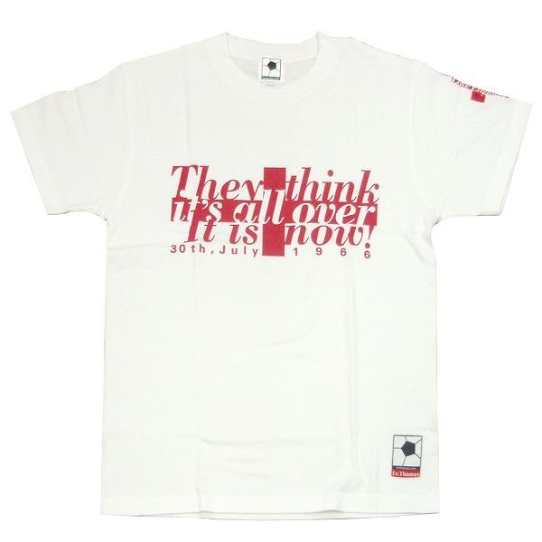f.c.Thomas　イングランド「it's all over it is now」　Tシャツ　ホワ...