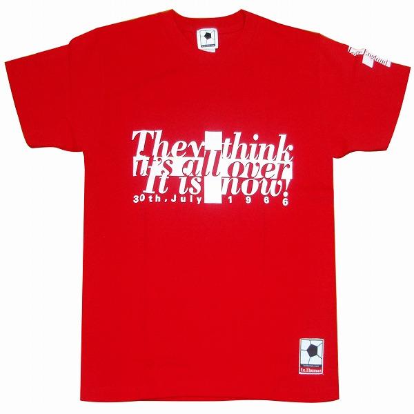 f.c.Thomas　イングランド「it's all over it is now」　Tシャツ　レッ...