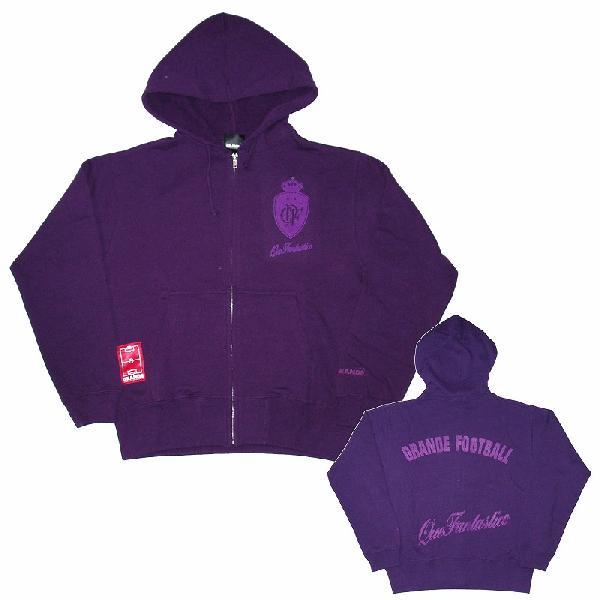 GRANDE　ジップアップパーカー「Royal Football」（パープル）