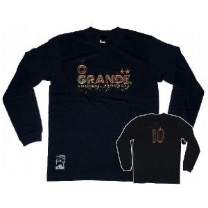 GRANDE　ステッチロングスリーブ(長袖)Tシャツ[ブラック]｜footballfan