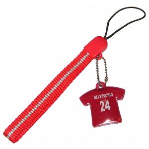 ASローマ#24 デルベッキオ ユニフォーム携帯ストラップ